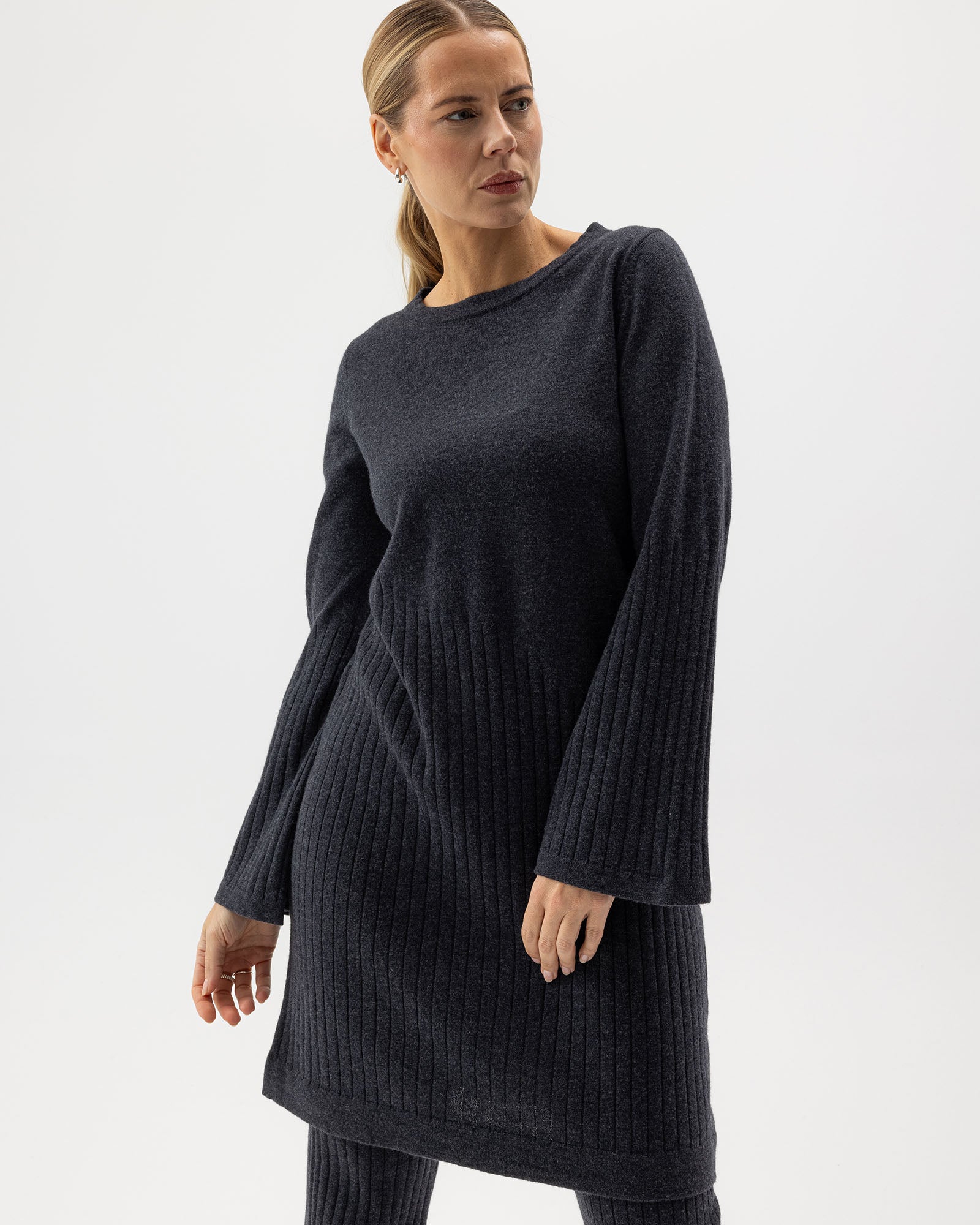 Charlotte Dress- Black Melange XL / Black Mel Charlotte Dress- Black Melange XL / Black Mel
