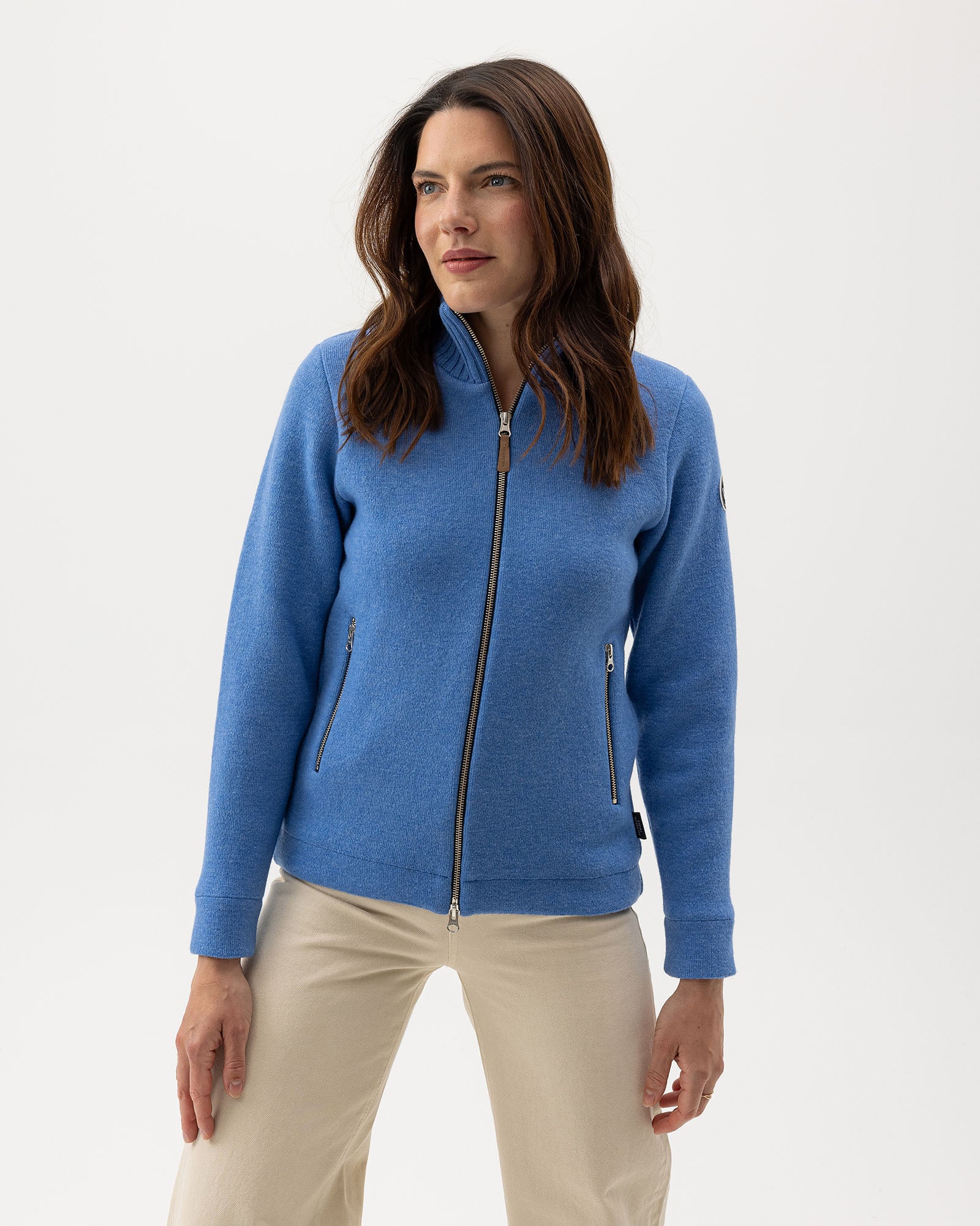 Claire Windproof Sweater-Oxford Blue – Holebrook USA