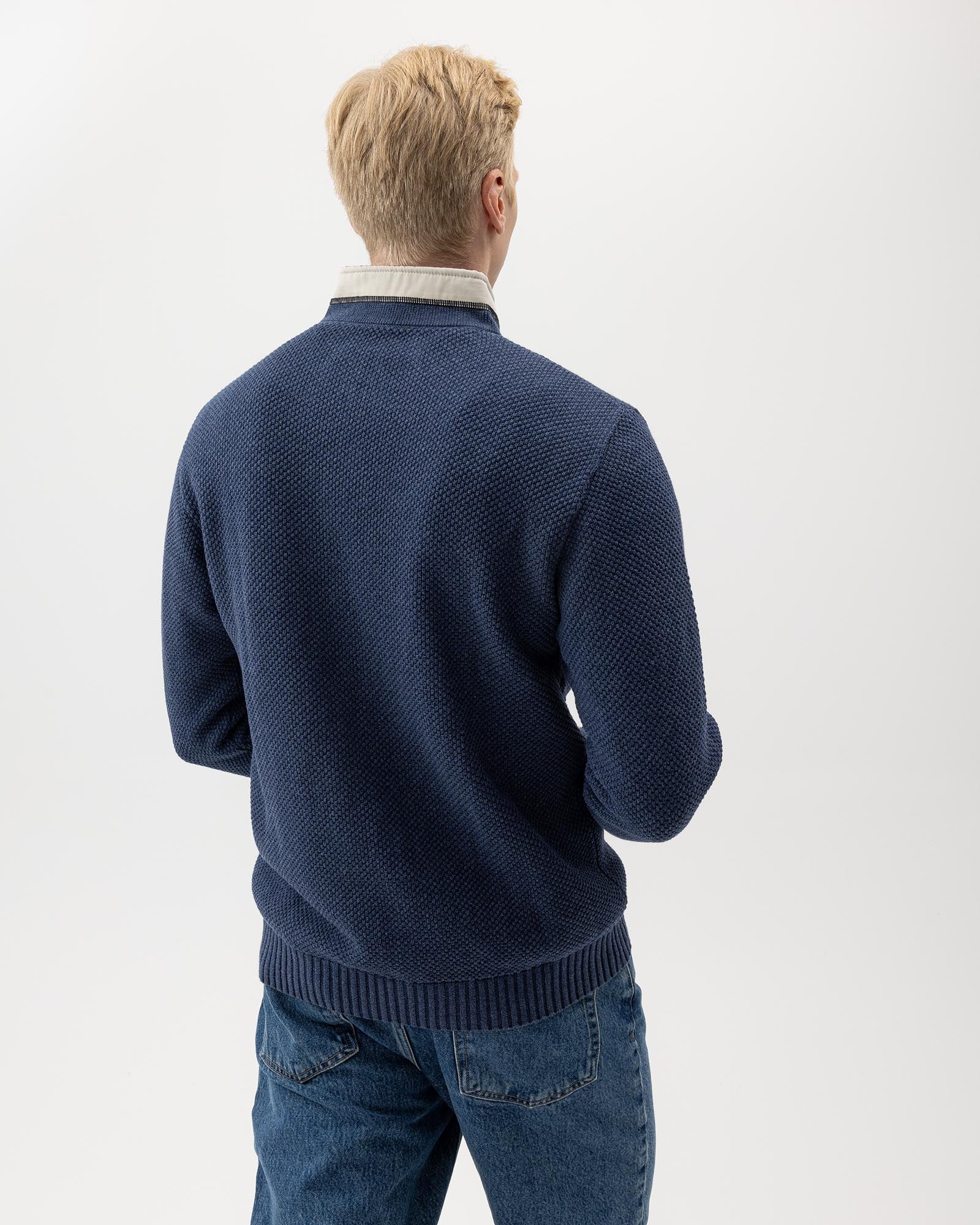 Classic Windproof Sweater-Chambray