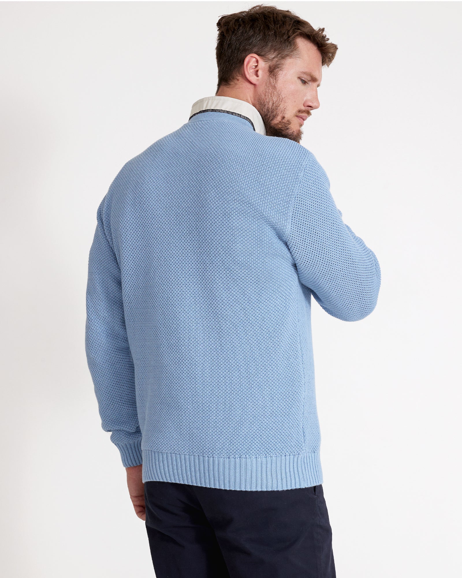 Dusty blue sweater outlet