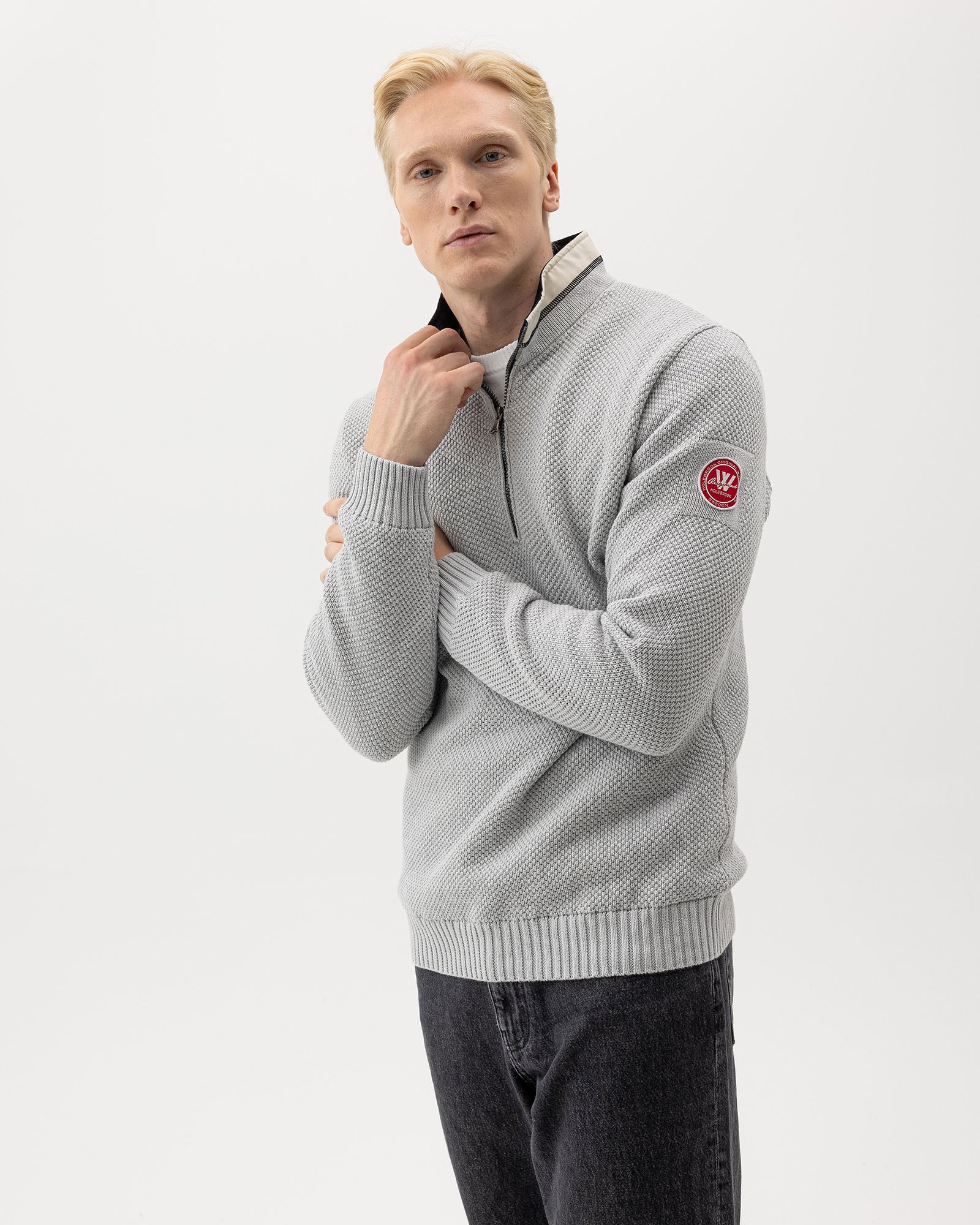 Classic Windproof Sweater-Marble Grey - Main Image