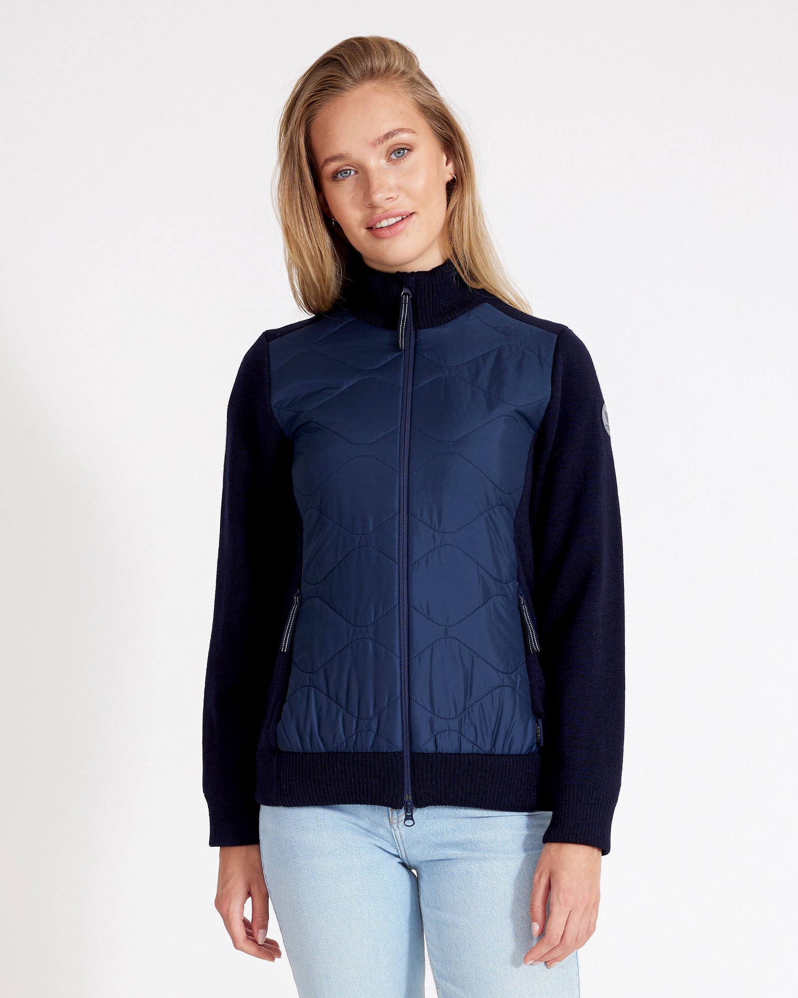 Lola Full Zip Windproof jacket- Navy – Holebrook USA