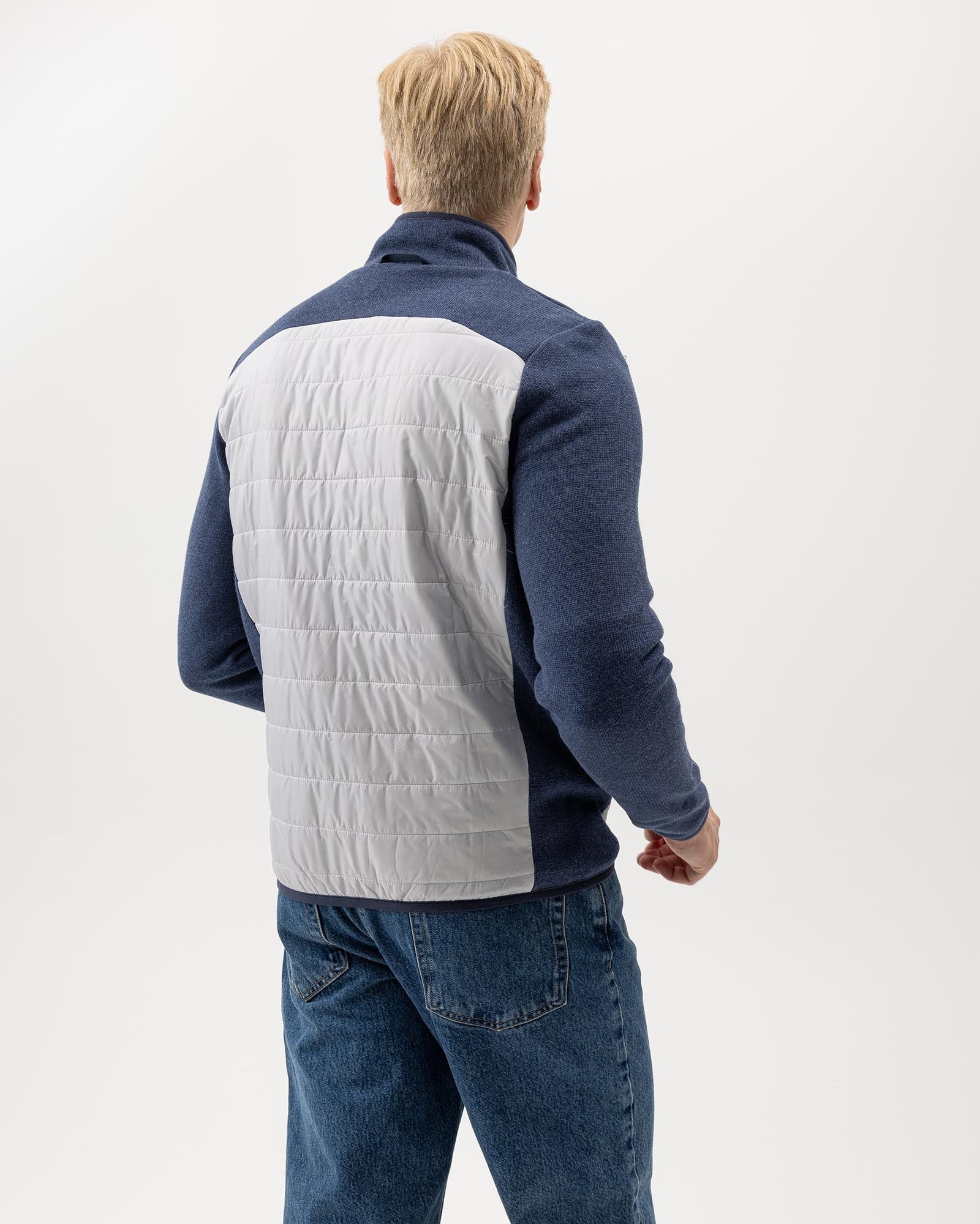 Peder Full Zip Windproof Jacket- Chambray/Marble Grey