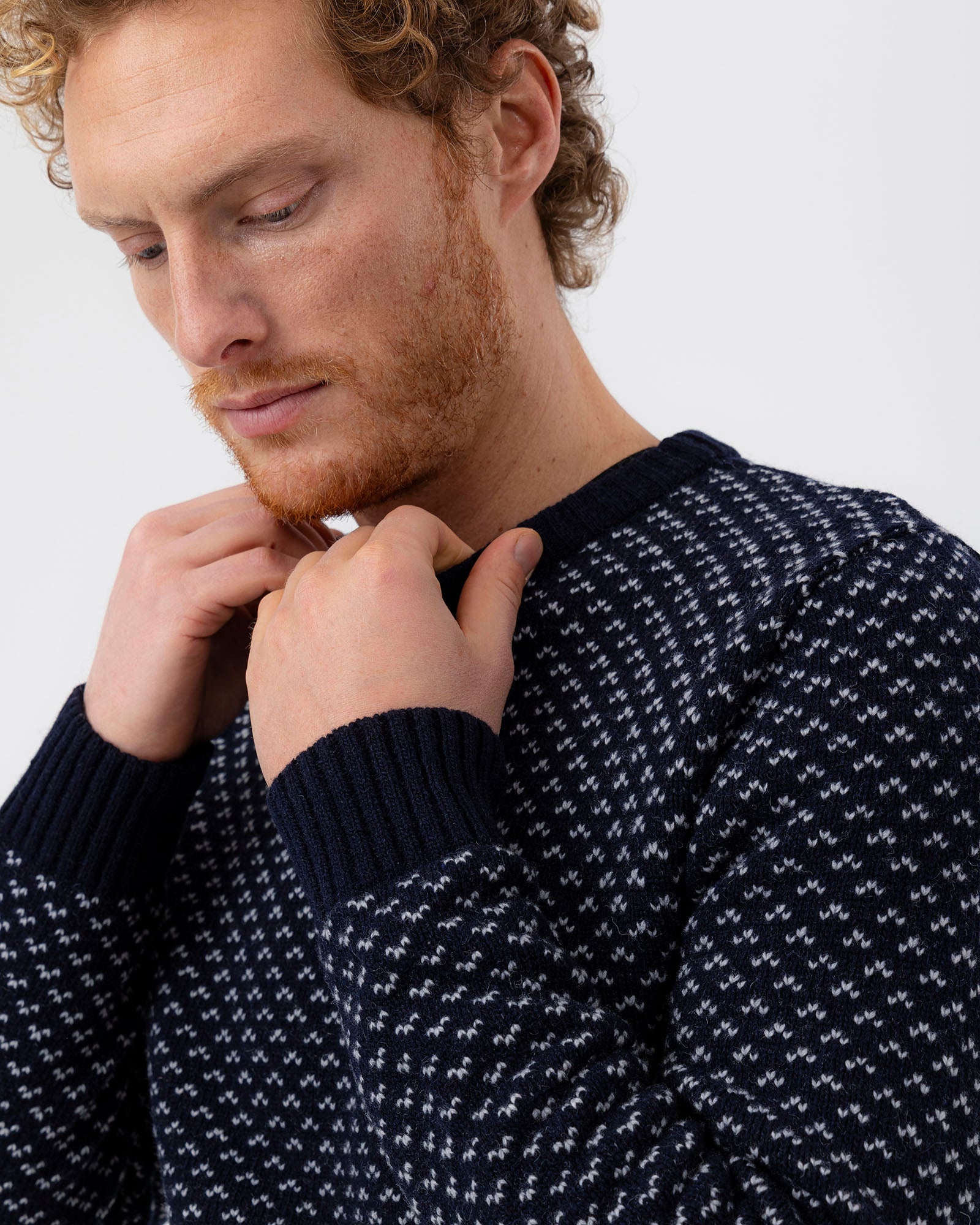 Torsten Crew Navy/Marble Grey
