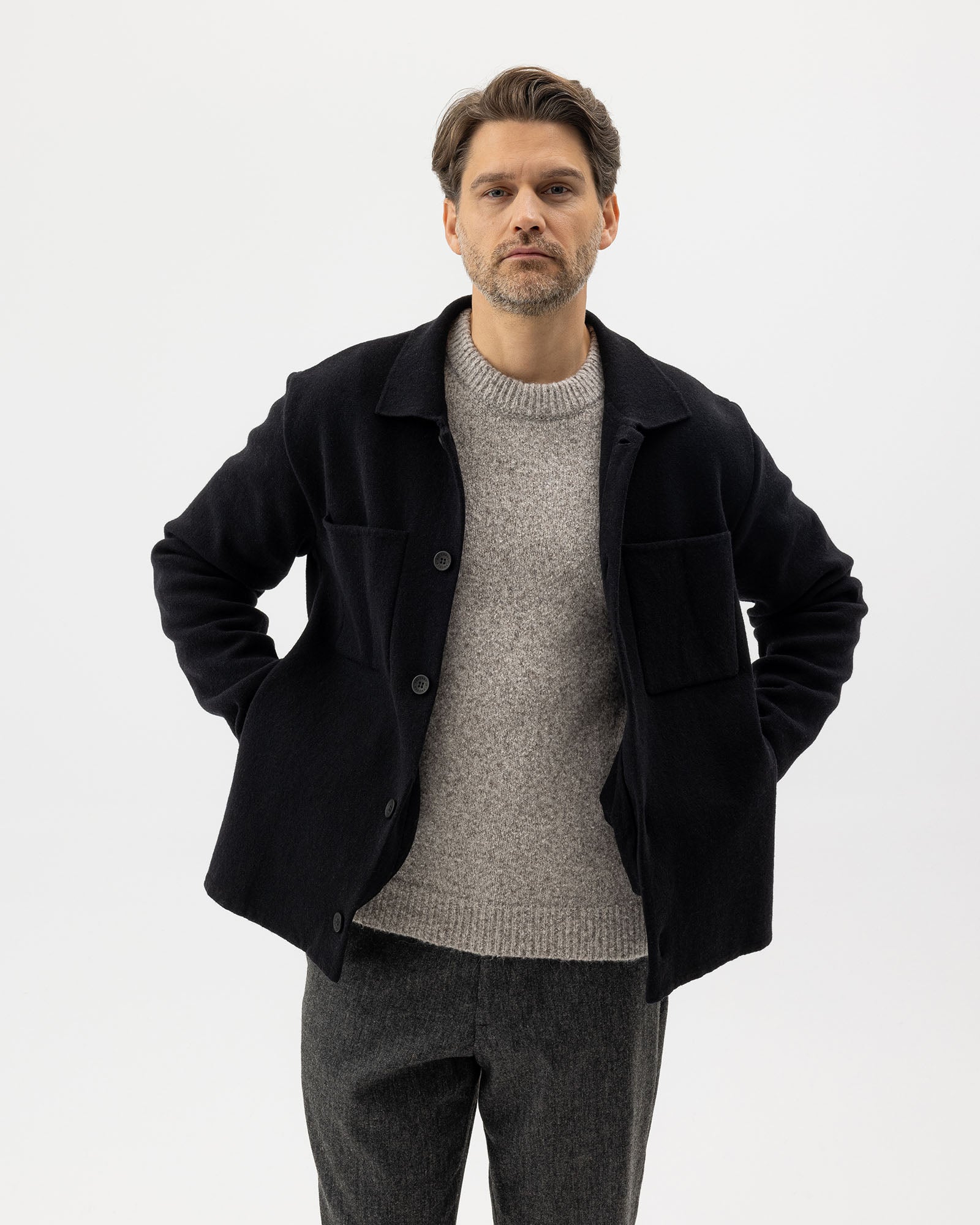 Torvald Overshirt- Black – Holebrook USA