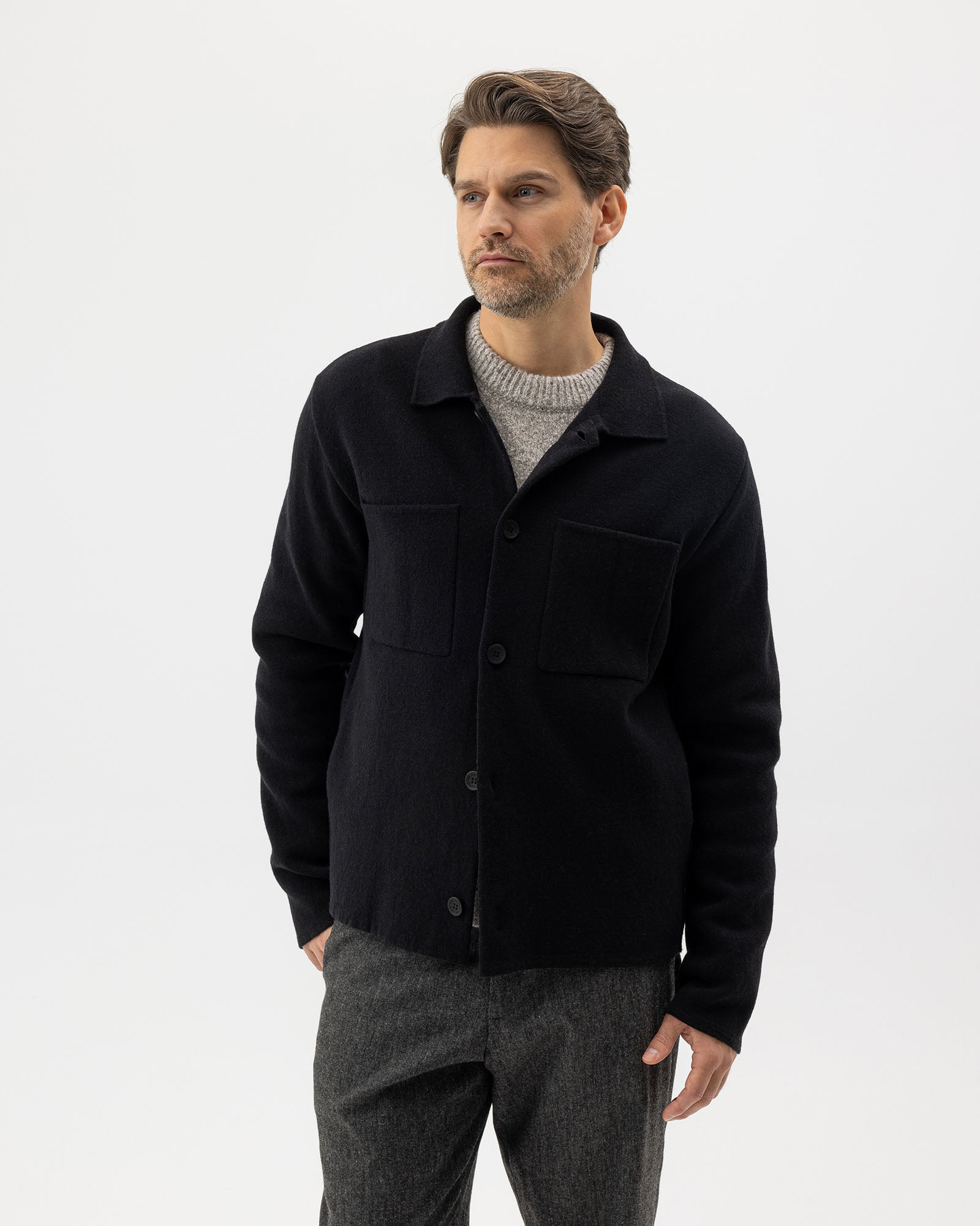 Torvald Overshirt- Black