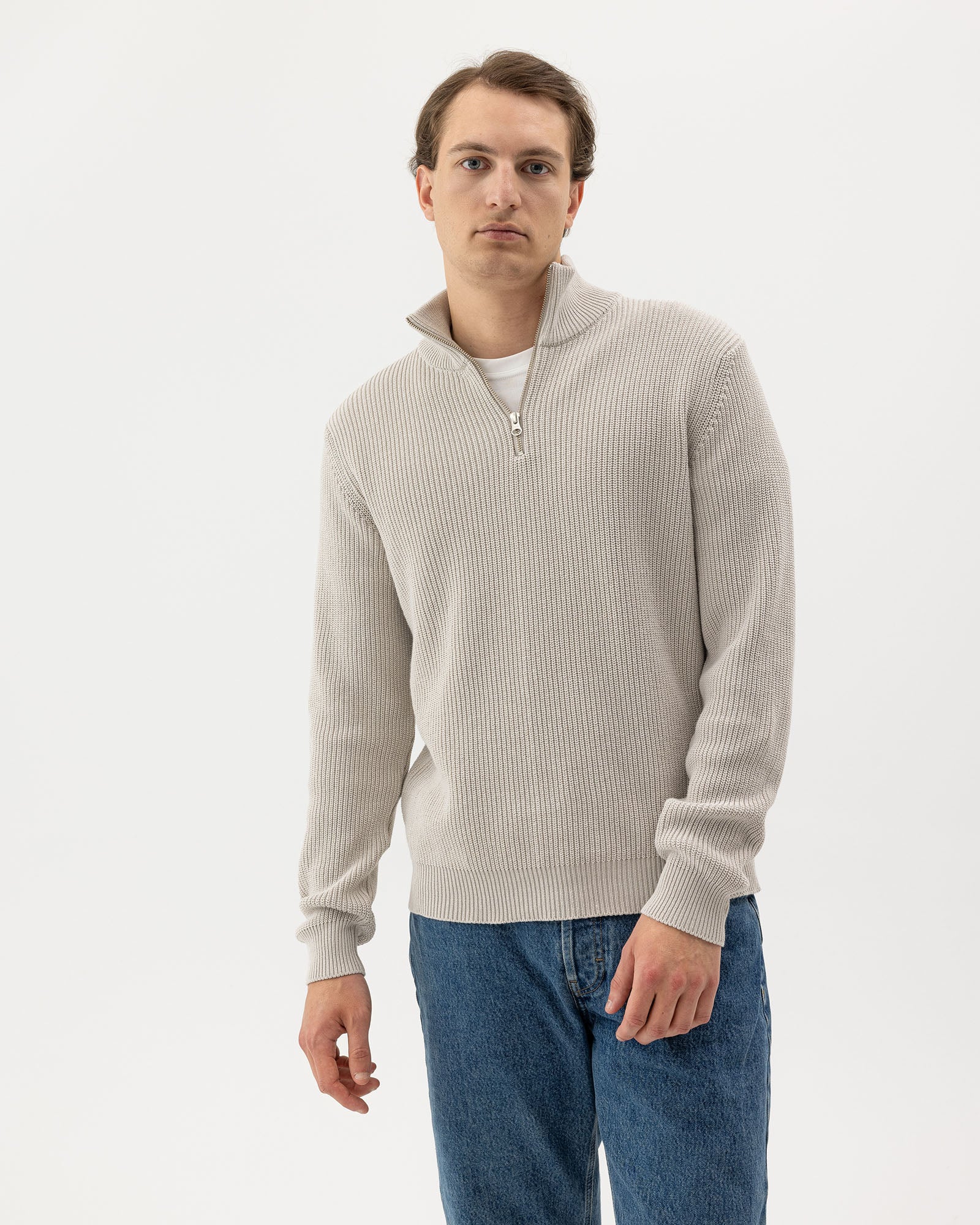 Vincent T- Neck Marble Grey – Holebrook USA