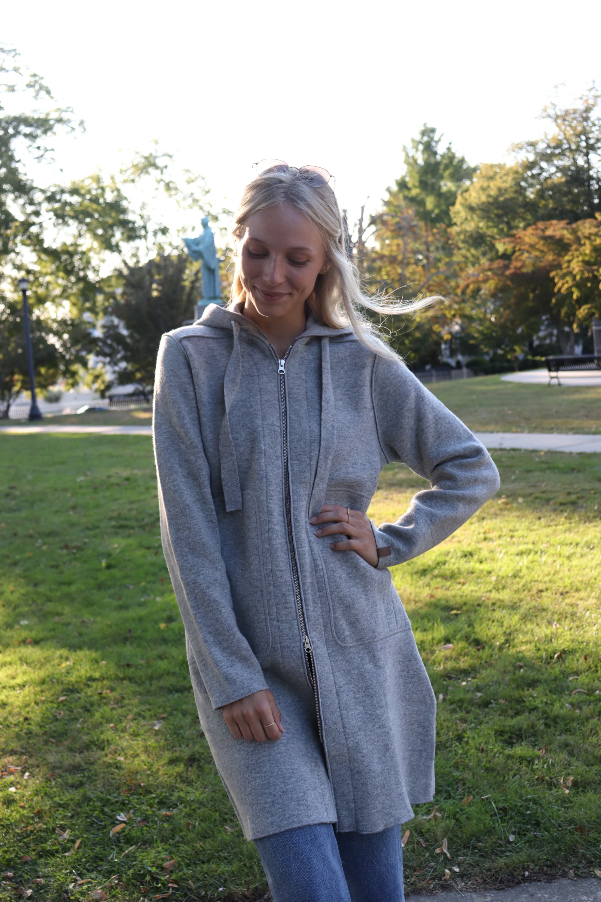 Holebrook Windproof Amber Coat- Grey Melange – Holebrook USA