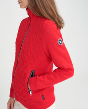 Reidun Full Zip Windproof Sweater - Raspberry