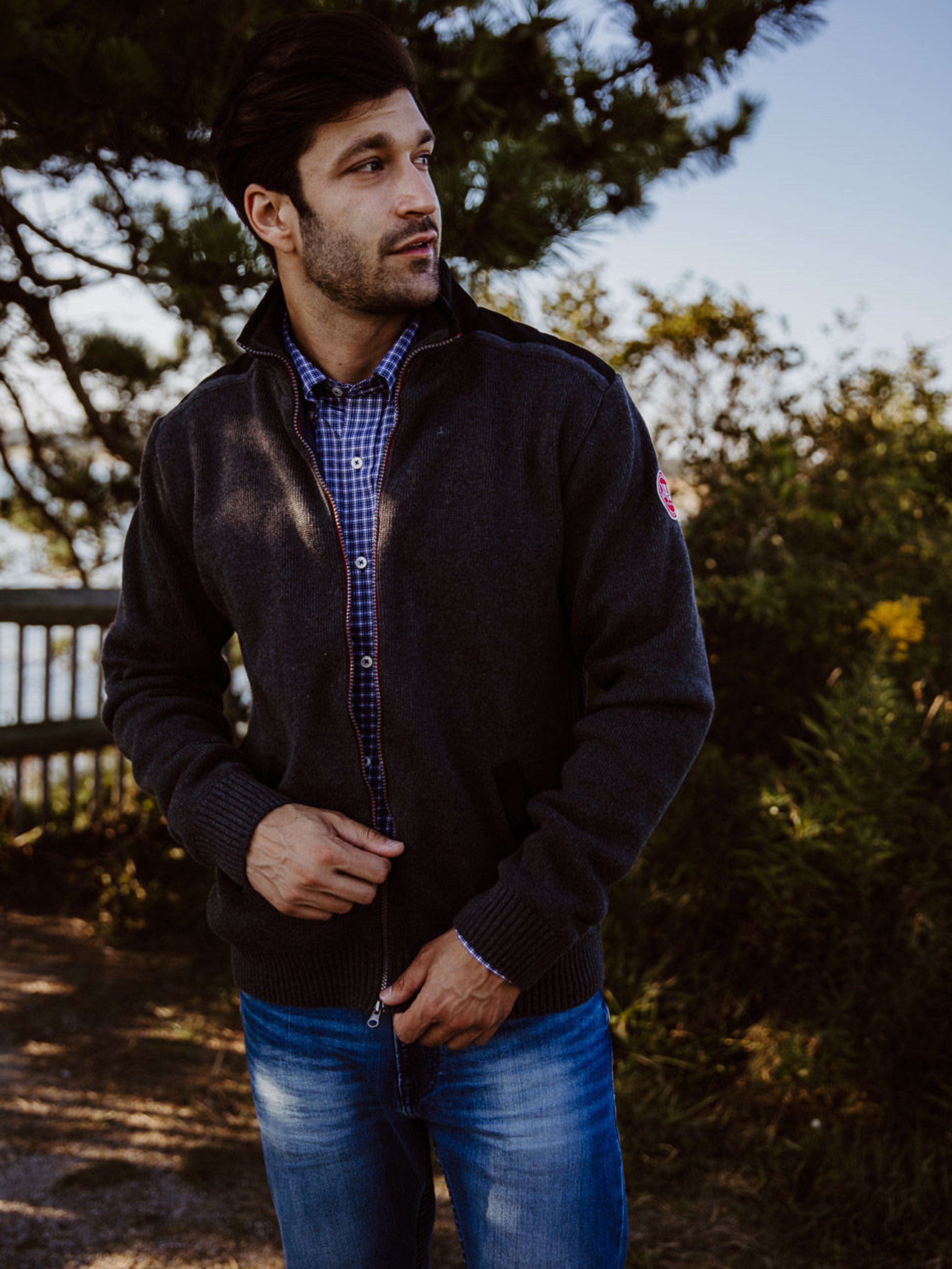 Gregor Wool Full Zip Windproof-Anthracite – Holebrook USA