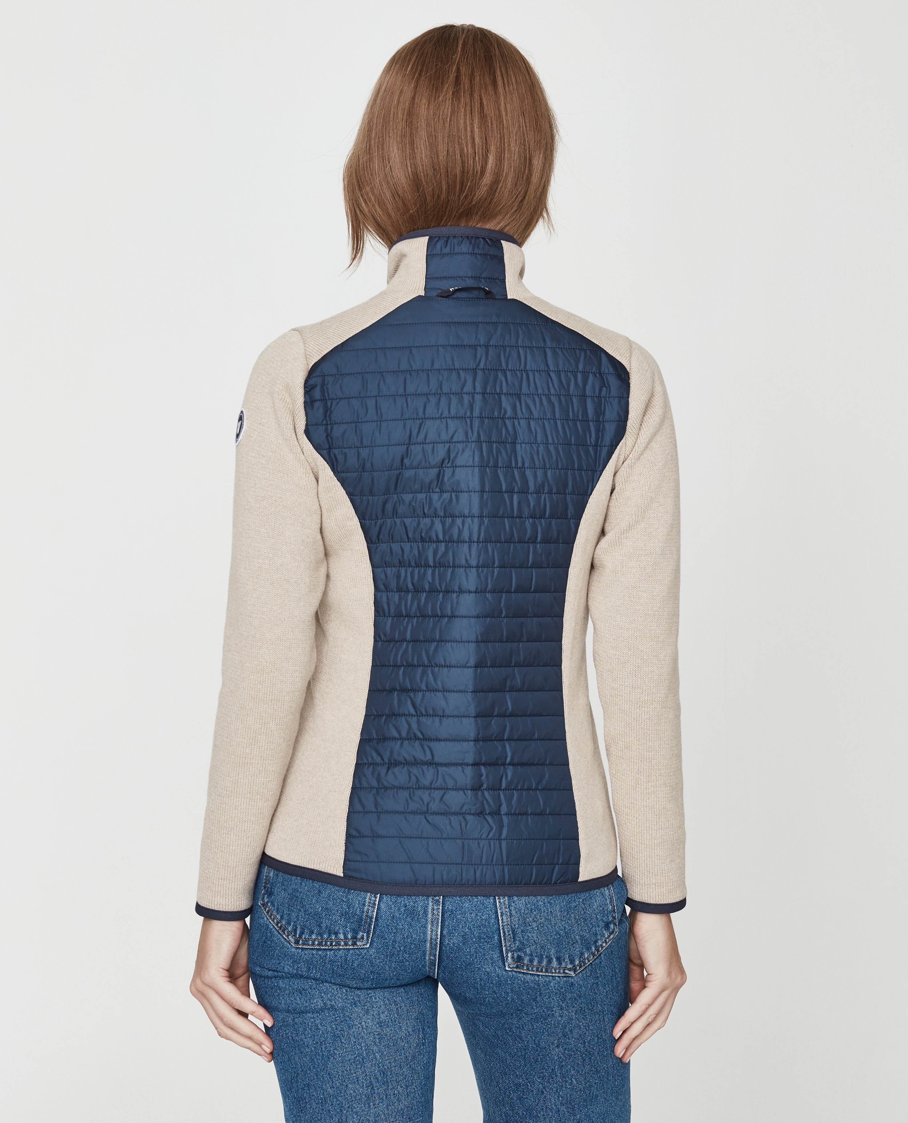 Mimmi Full Zip Windproof Jacket-Khaki/Navy