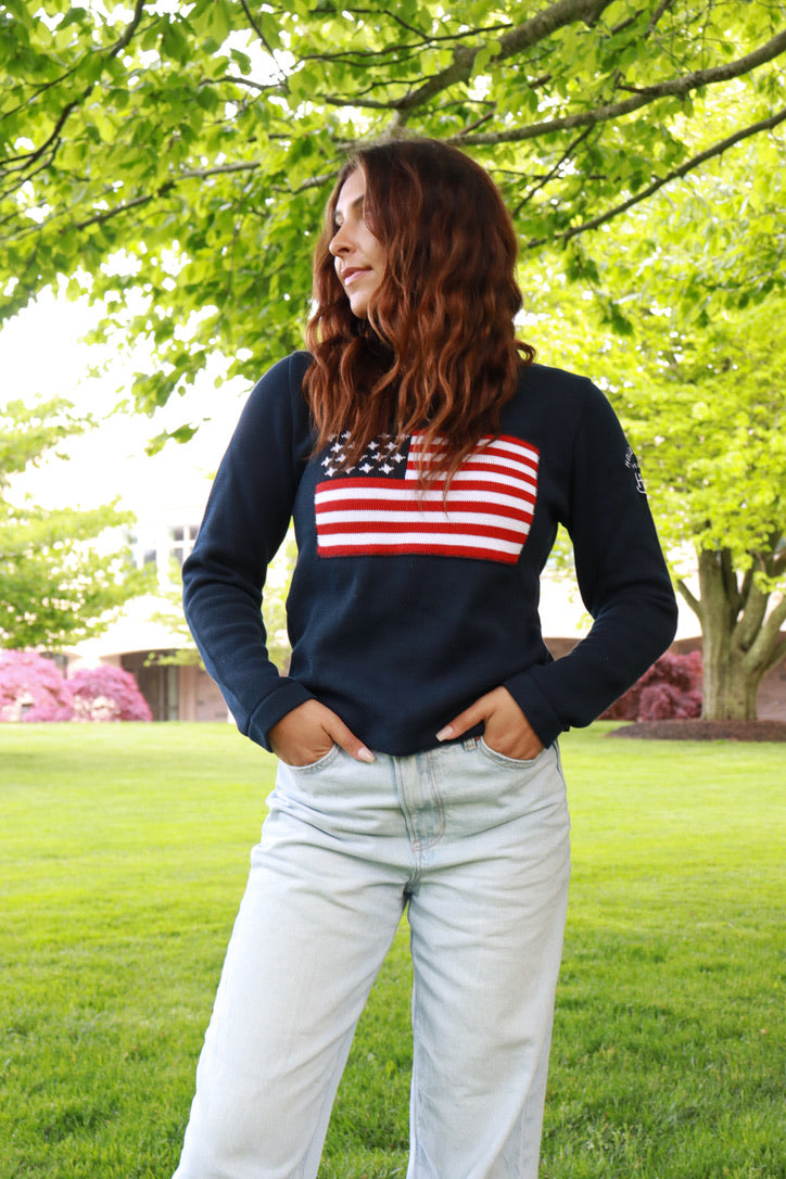 Holebrook USA Flag Crew Navy