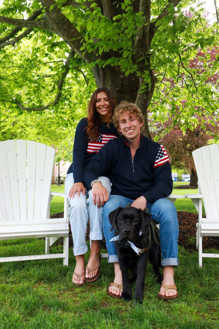 Holebrook USA Flag Crew Navy