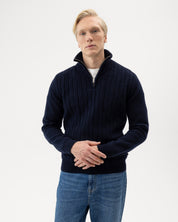 Alvin Windproof T- Neck- Navy