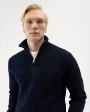 Alvin Windproof T- Neck- Navy
