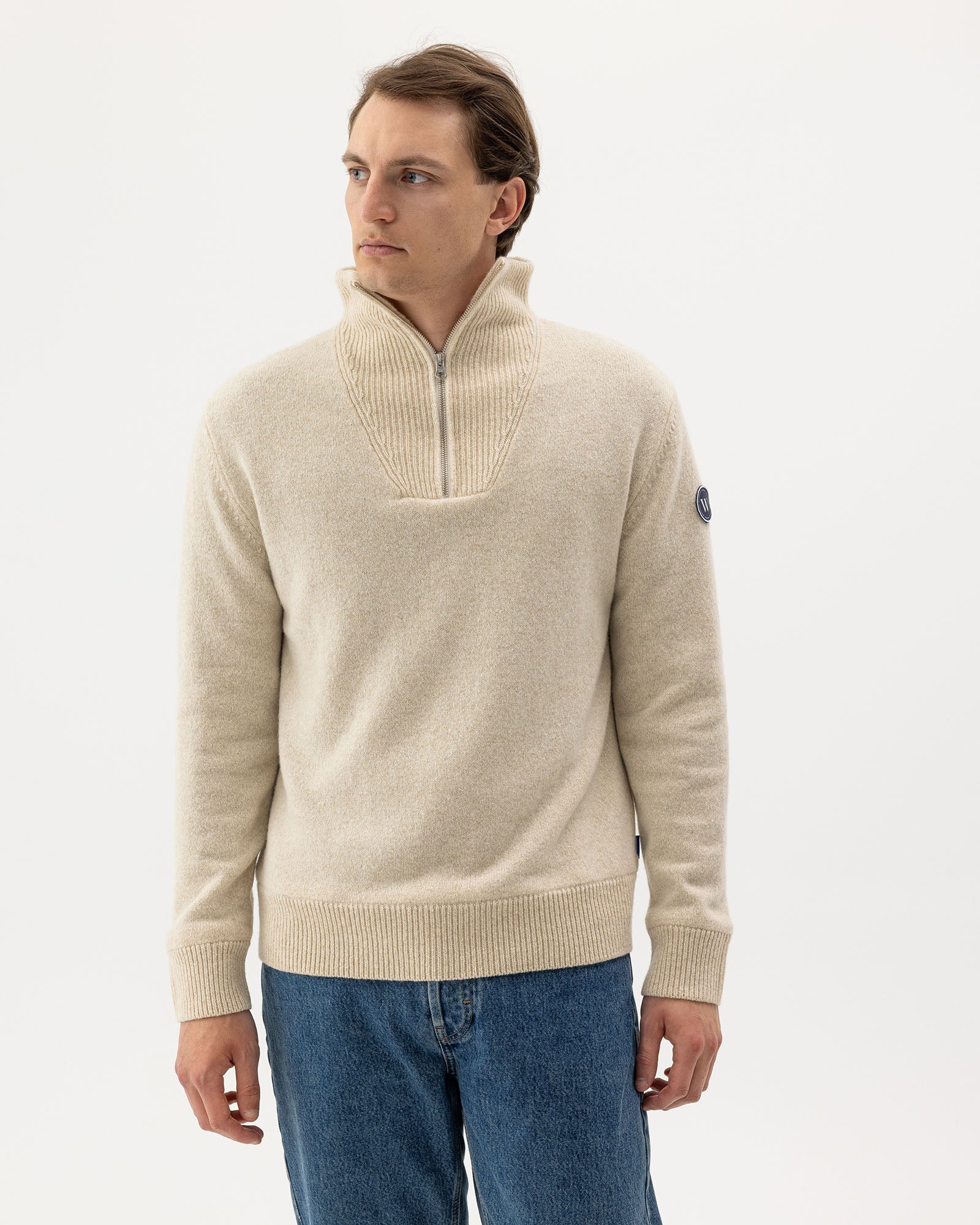 Bosse Windproof T- Neck- Cream