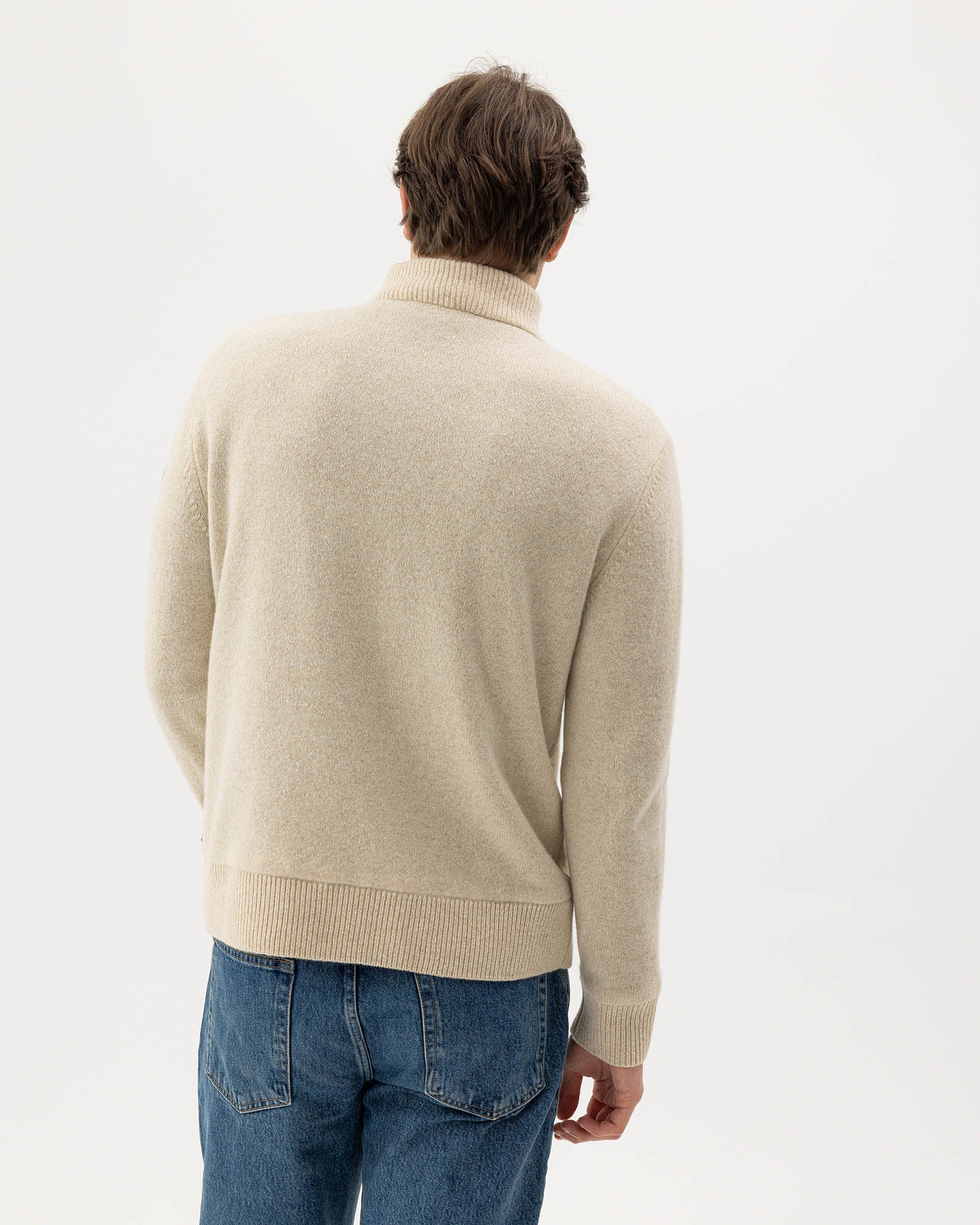 Bosse Windproof T- Neck- Cream