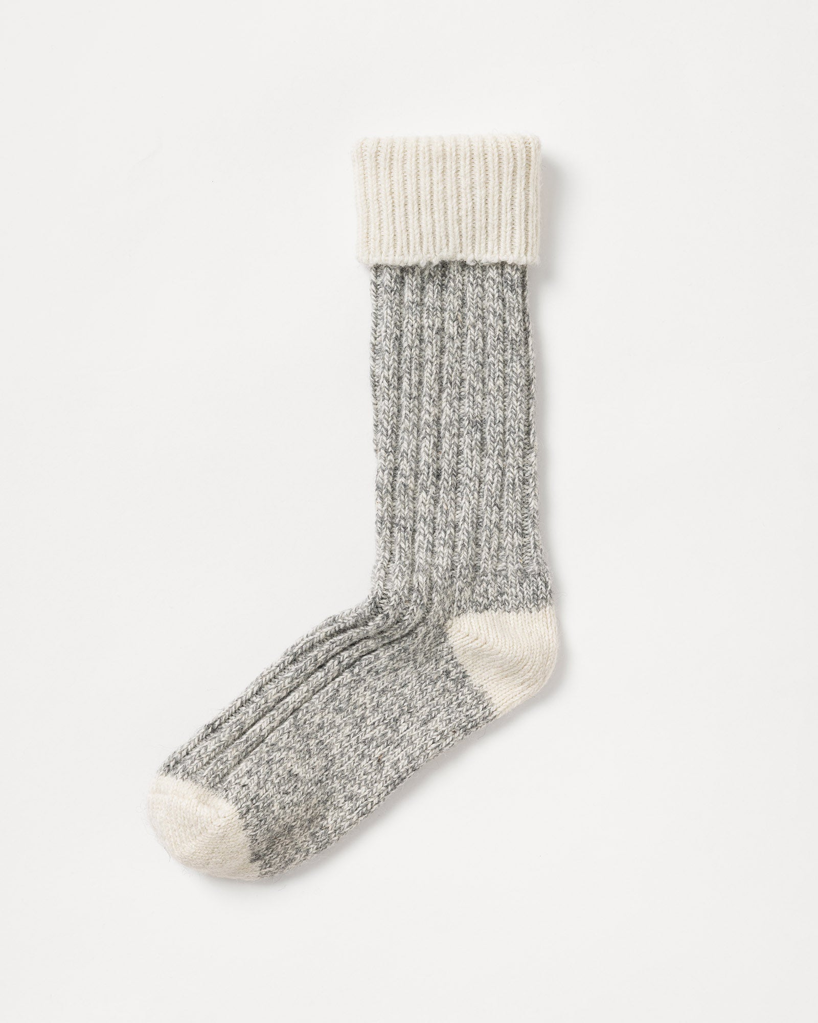 Brommö raggsocka Grey Mel/Off White