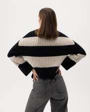 Cajsa Sweater- Black/Sandshell
