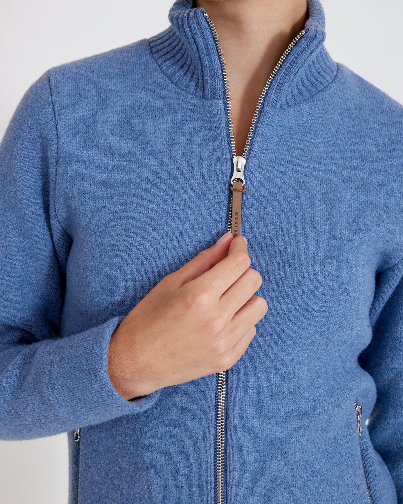 Claire Windproof Sweater-Dove Blue