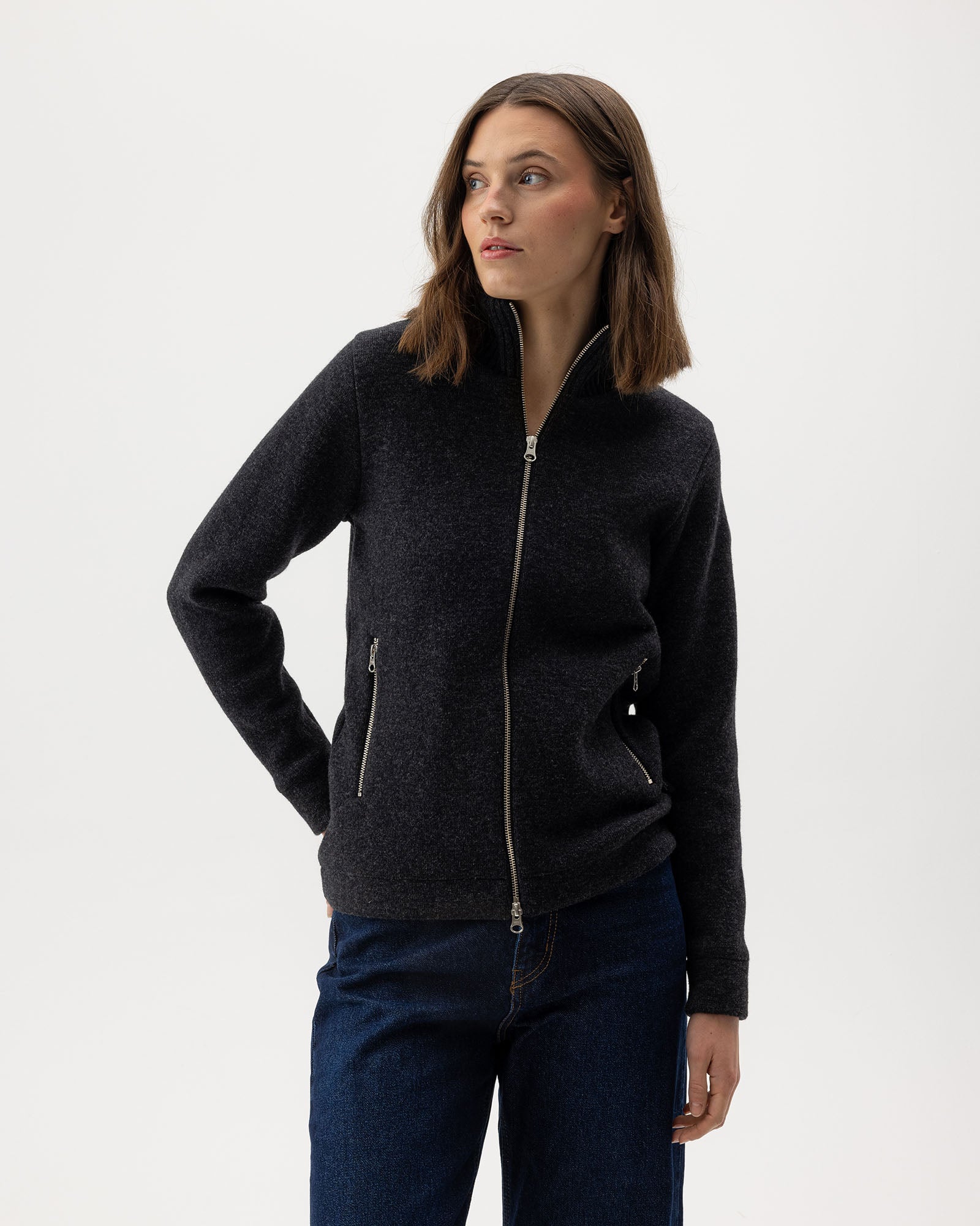 Claire Windproof Sweater-Anthracite