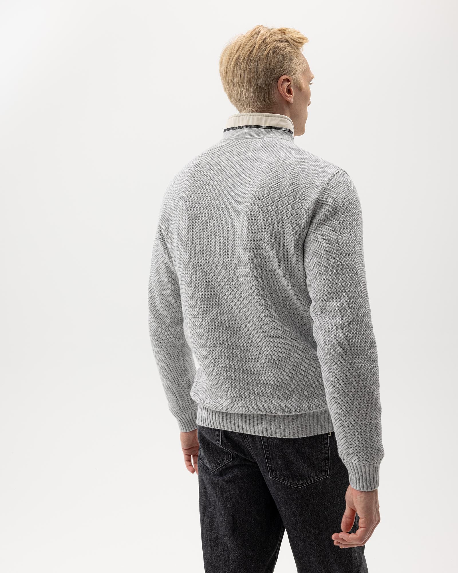 Classic Windproof Sweater-Marble Grey