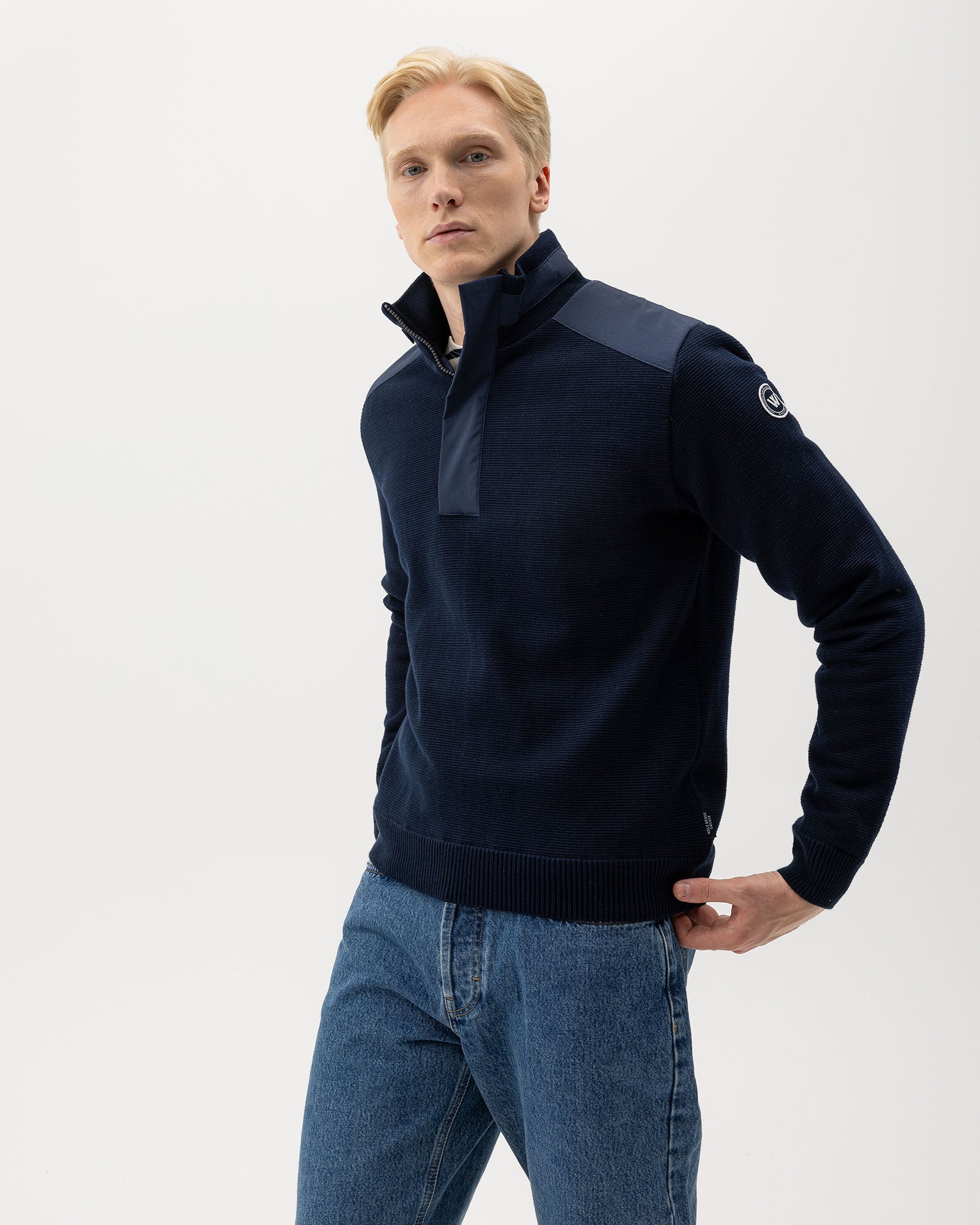 Eskil T-Neck Windproof- Navy