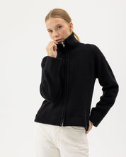 Essie Full Zip Windproof Sweater-Black