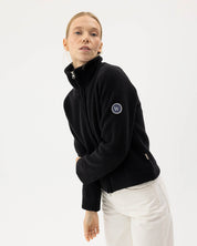 Essie Full Zip Windproof Sweater-Black