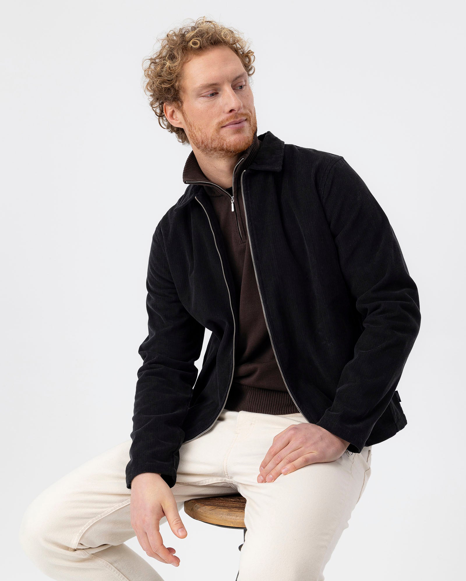 Isak Cord Jacket- Black – Holebrook USA