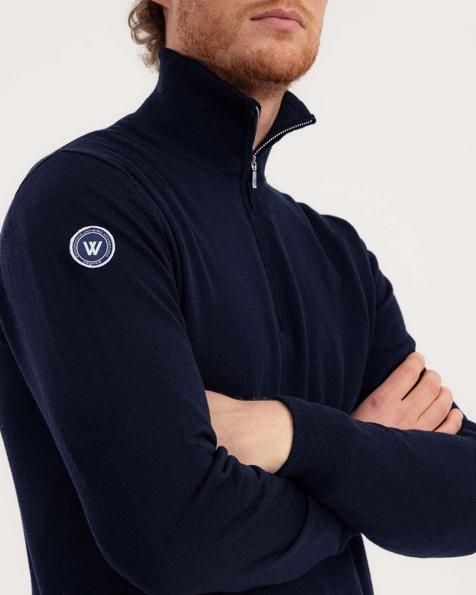 Jesper T-Neck Windproof- Dark Navy
