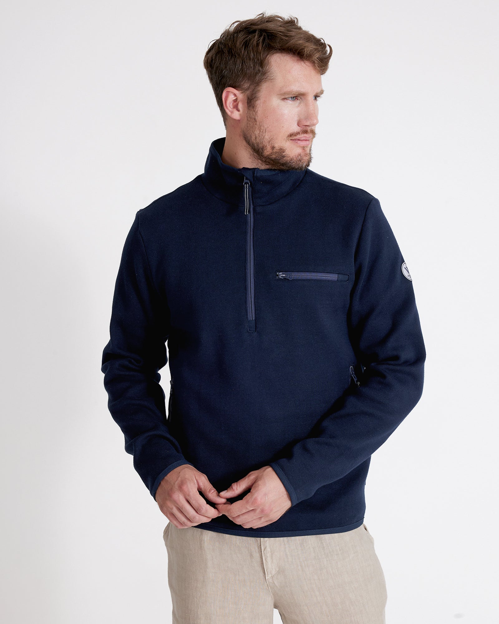 Jonte T-Neck Windproof- Navy