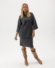 Livia Skirt-Dark Grey Mel