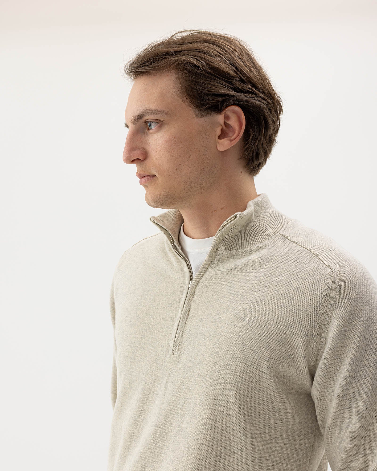 Ludvig T-Neck WP Off White Mel