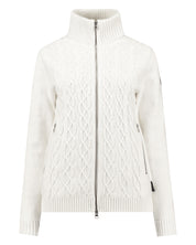 Marianne Full Zip Windproof Sweater- Off White