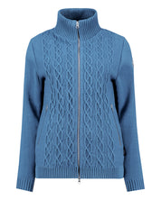 Marianne Full Zip Windproof Sweater- Copen Blue