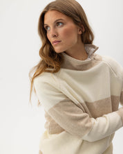 Martina Windproof Sweater -Sand/ Off White