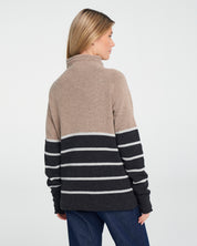 Martina Windproof Sweater -Khaki Stripe