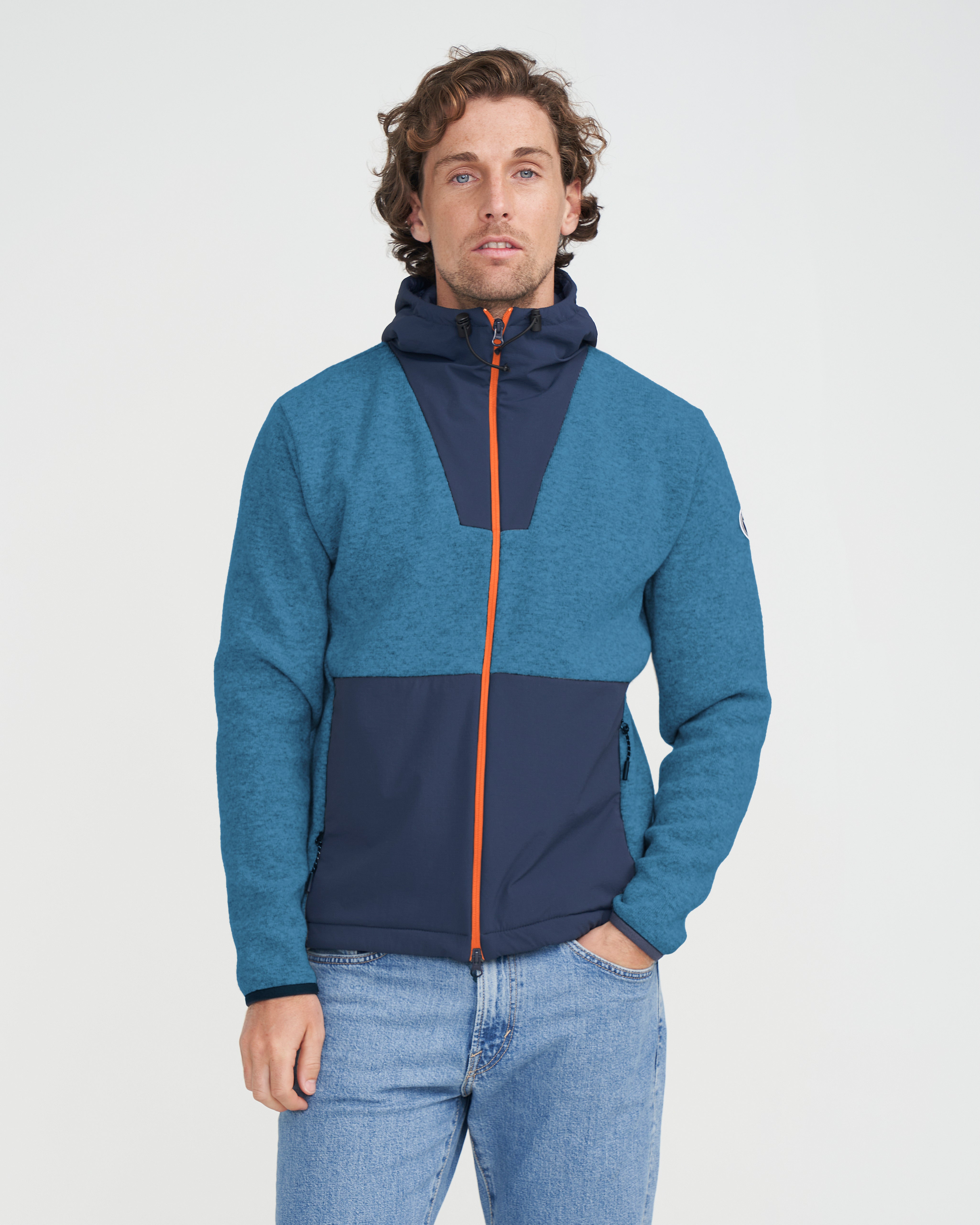 Mikael Windproof  Hood- Peacock/Navy