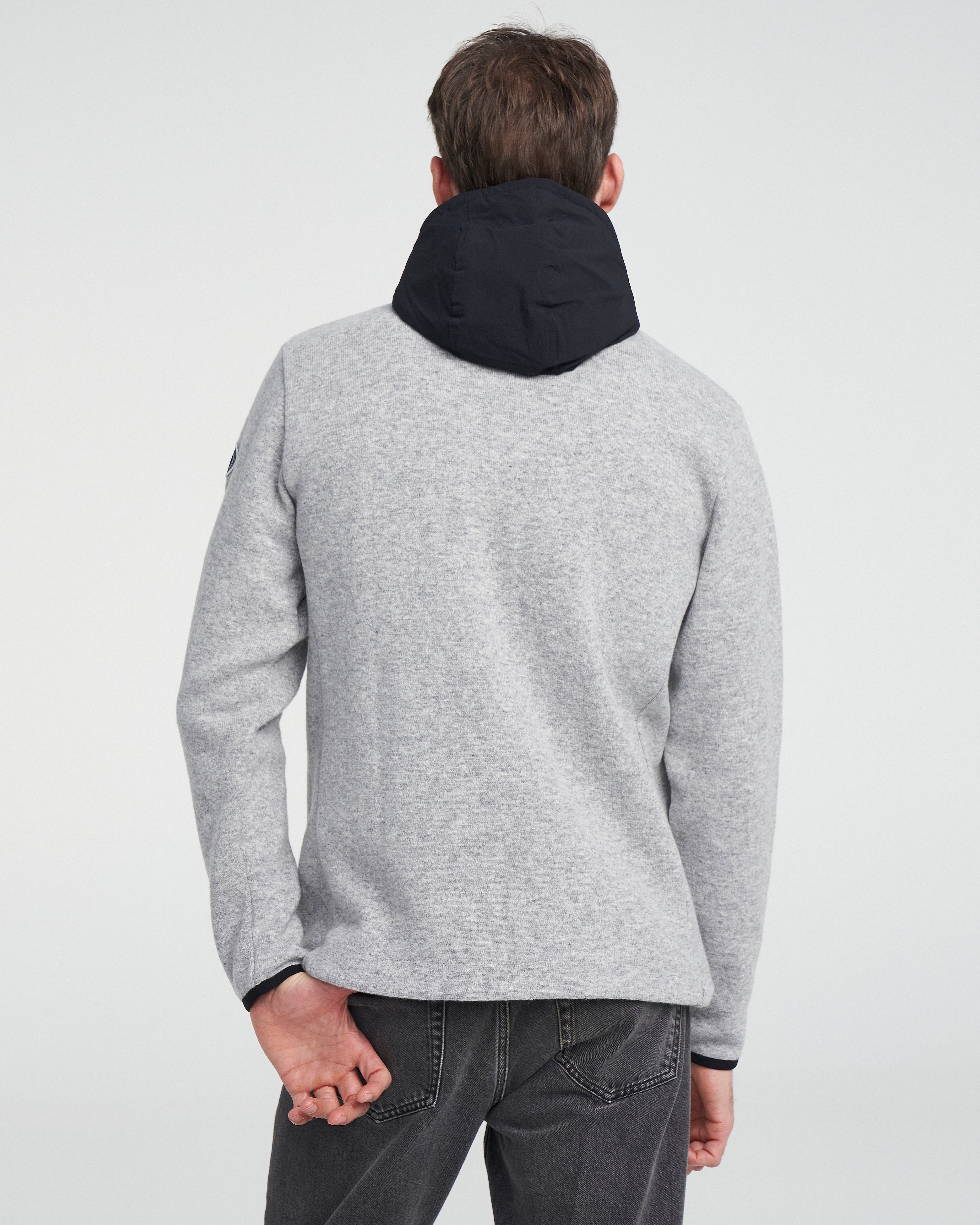 Mikael WindproofHood- Grey Melange/ Black