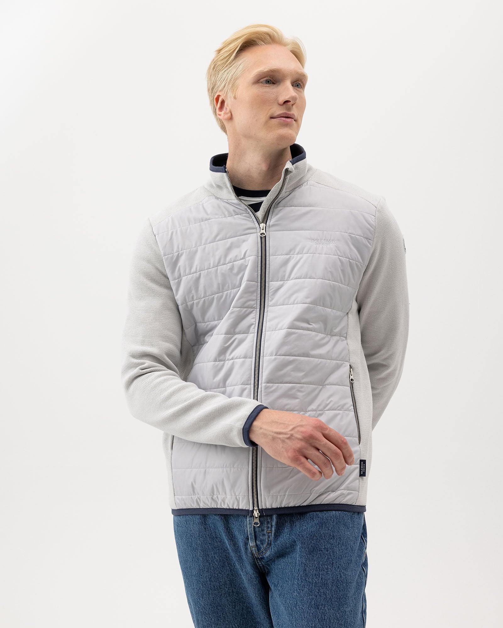 Peder Full Zip Windproof Jacket-Marble Grey