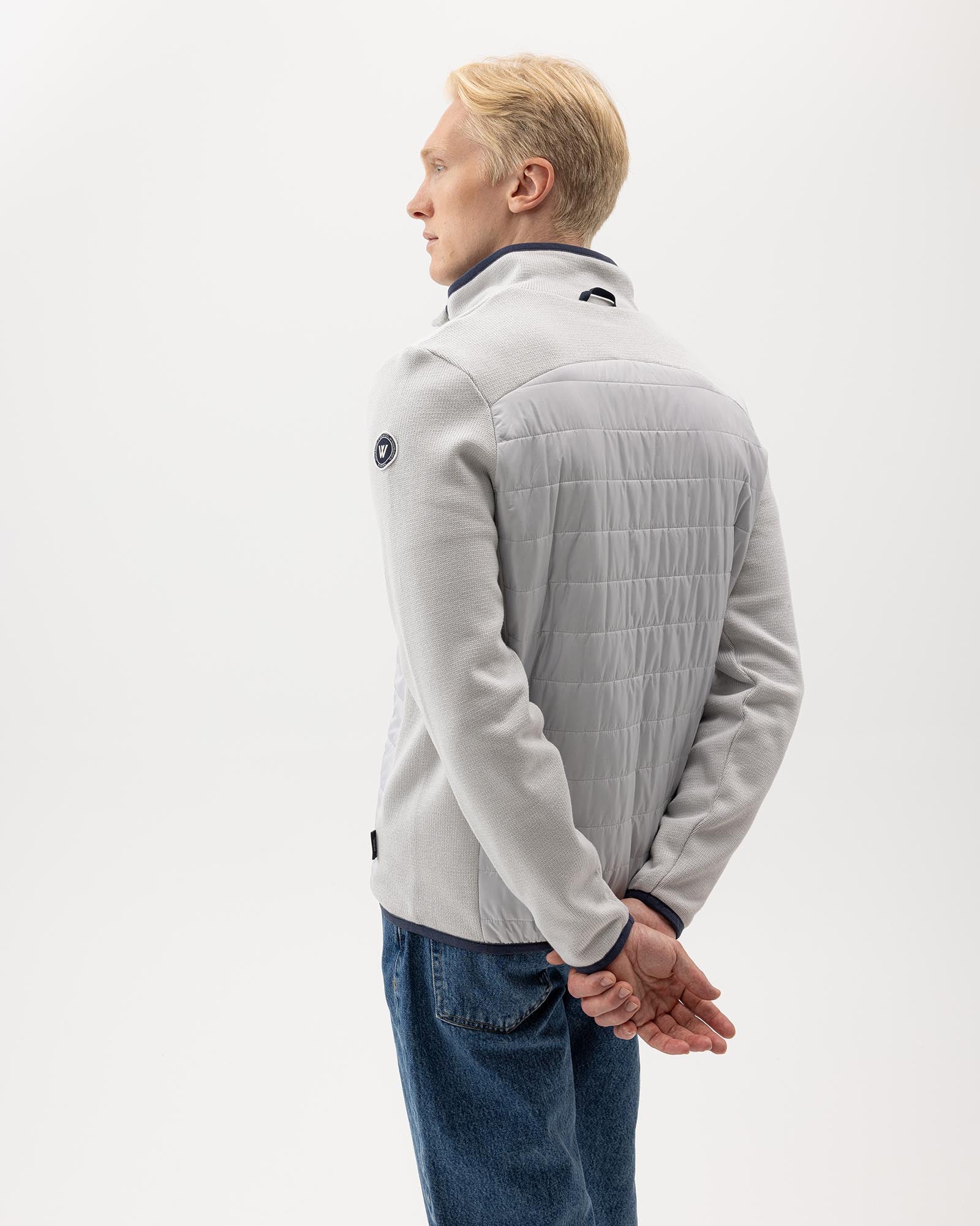 Peder Full Zip Windproof Jacket-Marble Grey