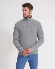Ragnar T - Neck Windproof Sweater-Lt. Grey