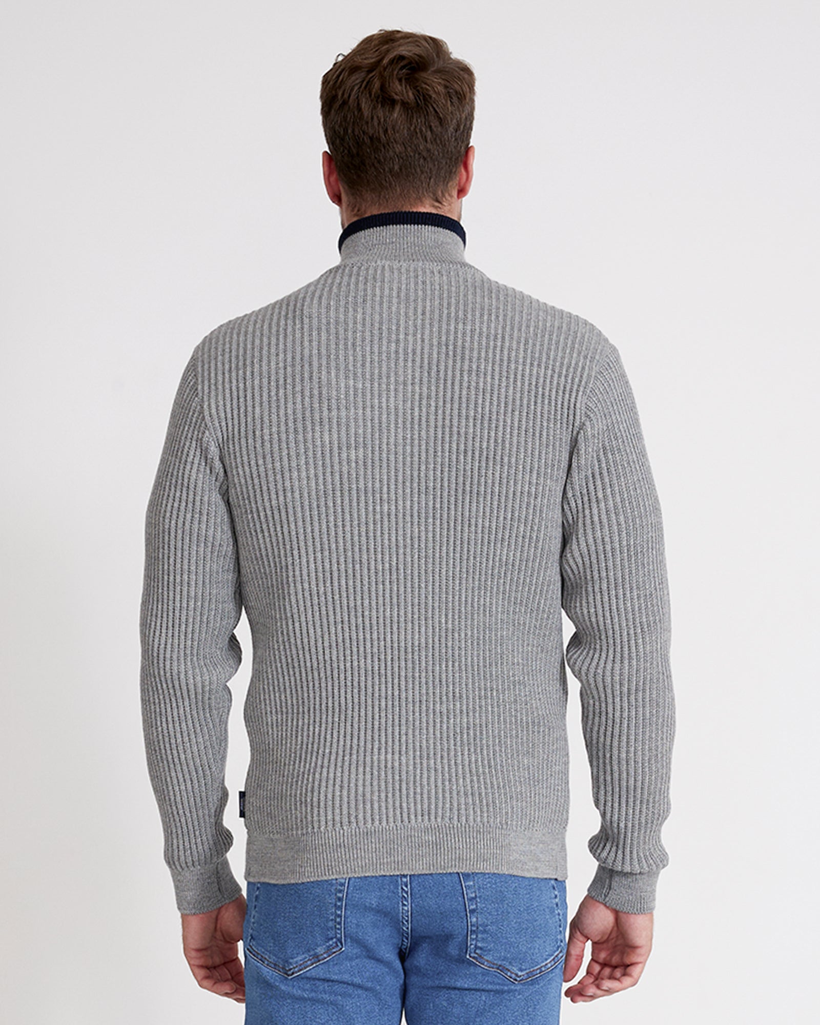 Ragnar T - Neck Windproof Sweater-Lt. Grey