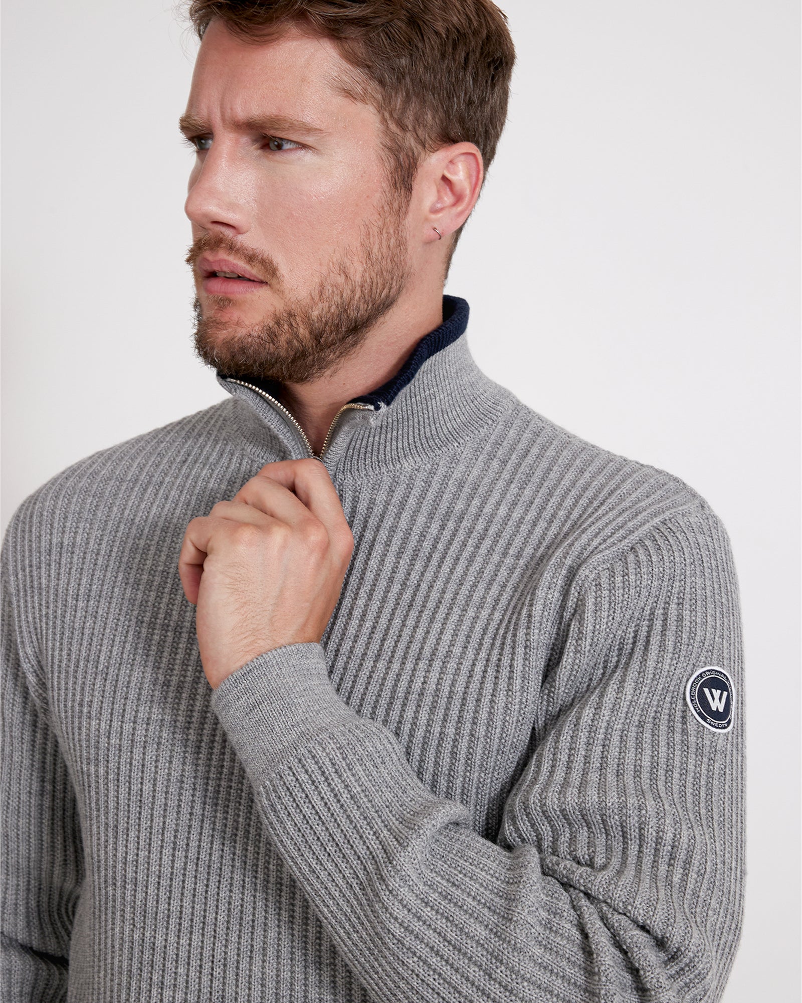 Ragnar T - Neck Windproof Sweater-Lt. Grey