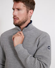 Ragnar T - Neck Windproof Sweater-Lt. Grey