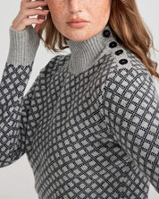 Ragnhild Crew- Lt Grey/ Navy