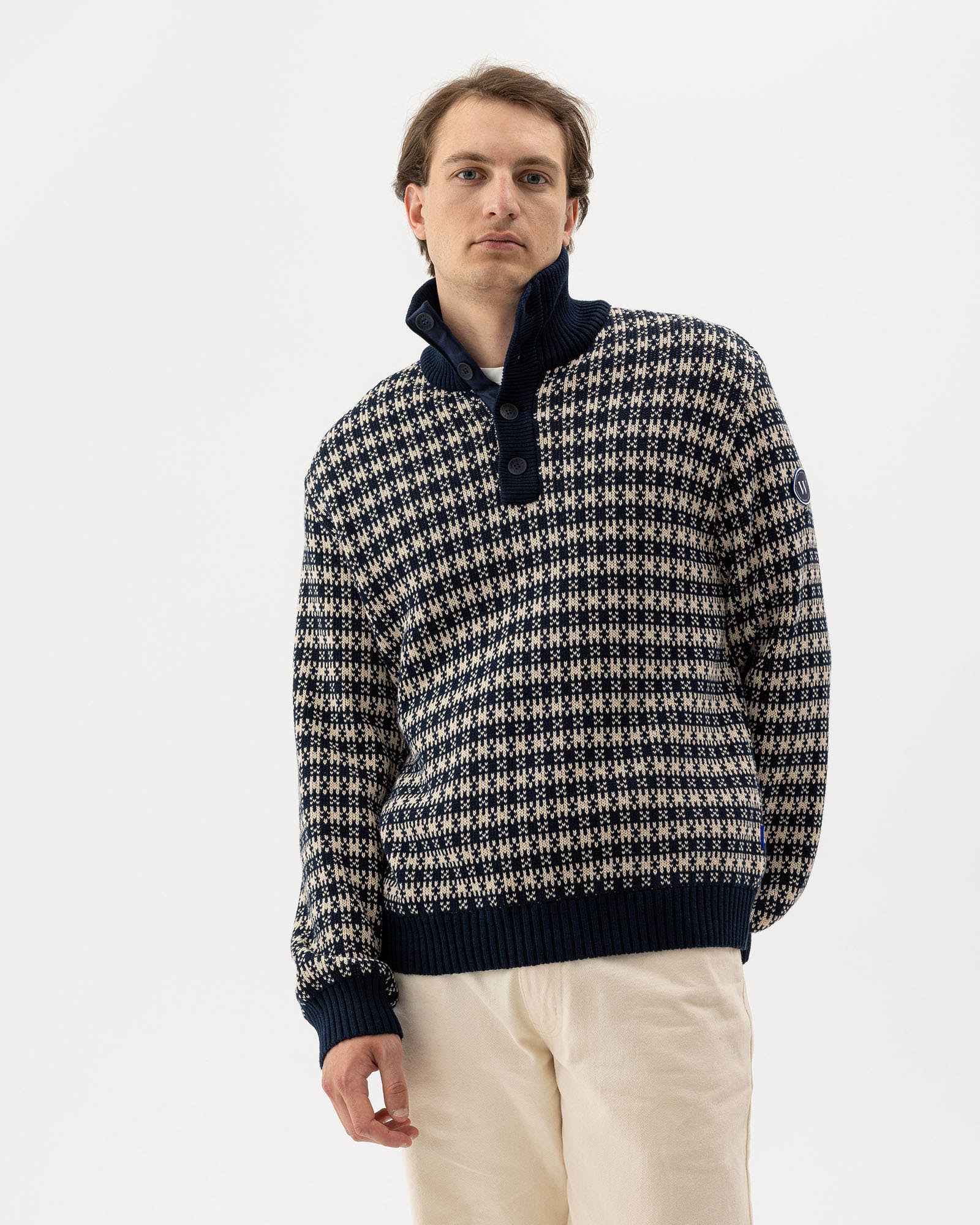 Sverre T-neck WP-Navy/Oyster