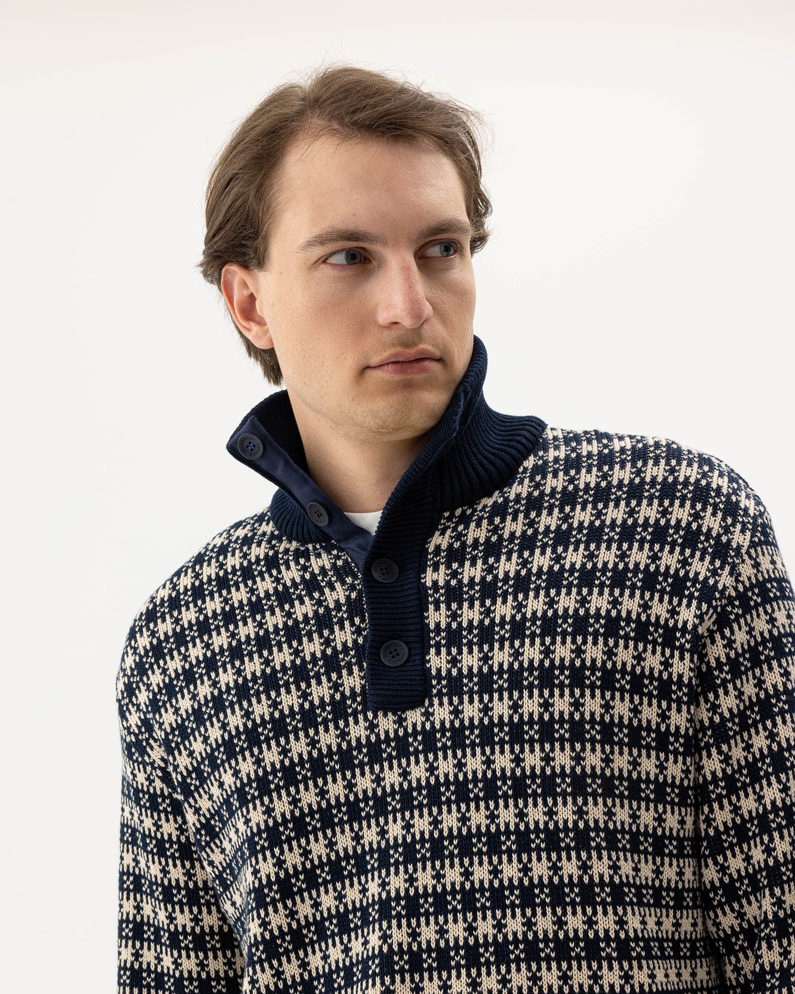 Sverre T-neck WP-Navy/Oyster