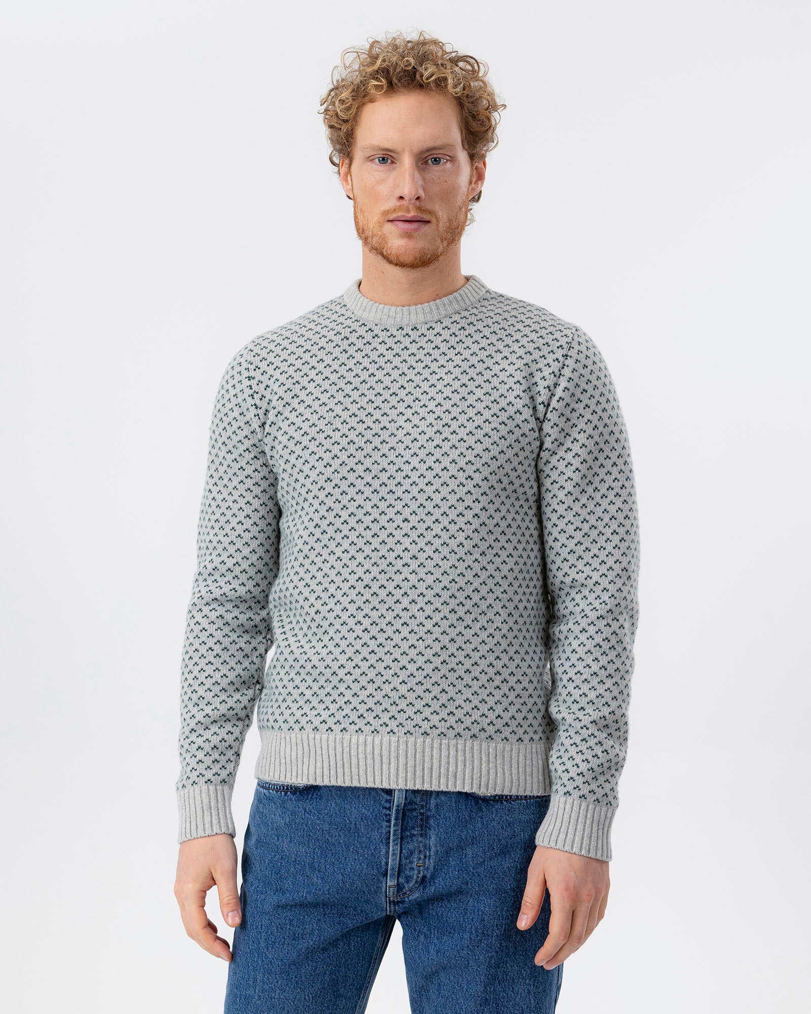 Torsten Crew- Grey/ Pine